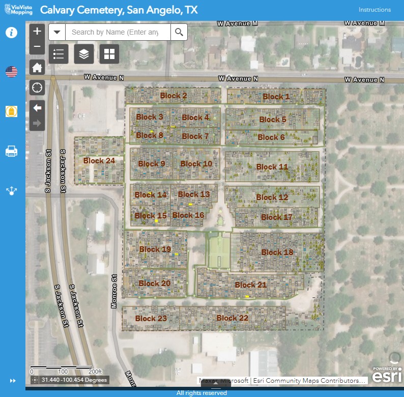 GIS cemetery mapping